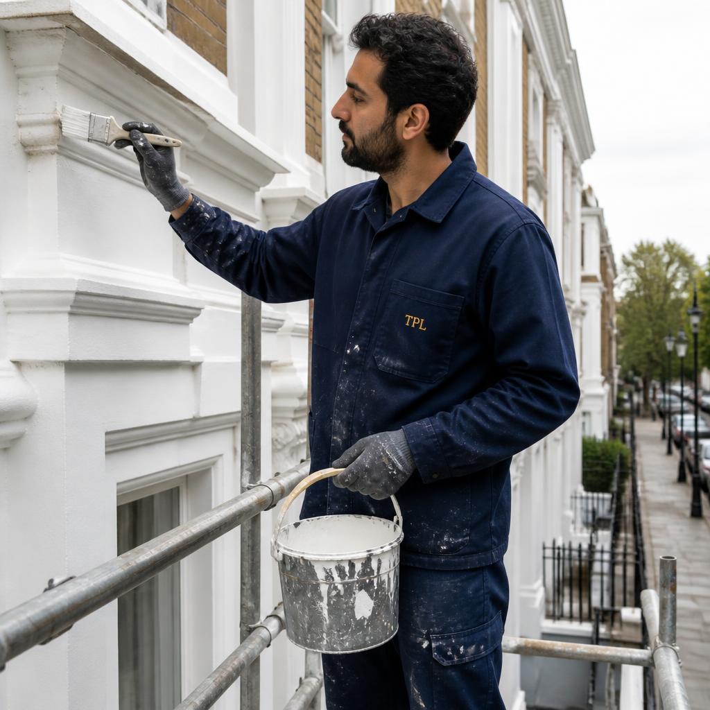 Exterior Painting in a London home — Weather-resistant coatings that protect your façade and honour its architectural character.